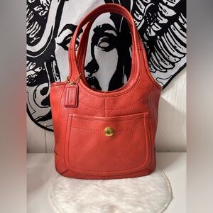 Coach RARE Coral Legacy Ergo Leather Tote